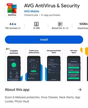 AVG Antivirus Free antivirus app