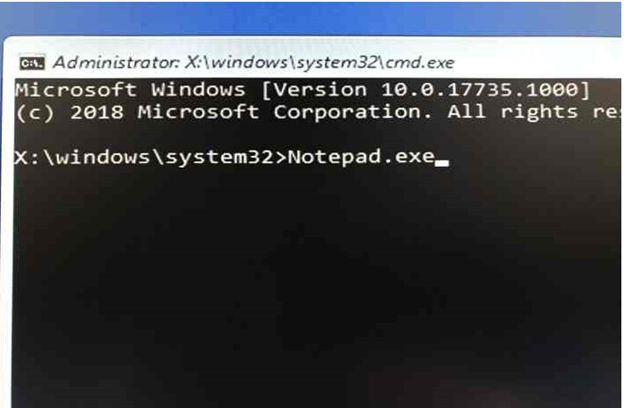 Type notepad.exe, and hit Enter