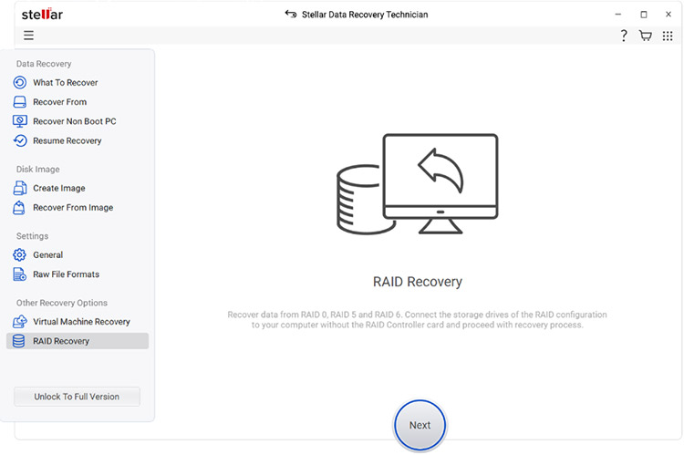 select RAID Recovery and click Scan