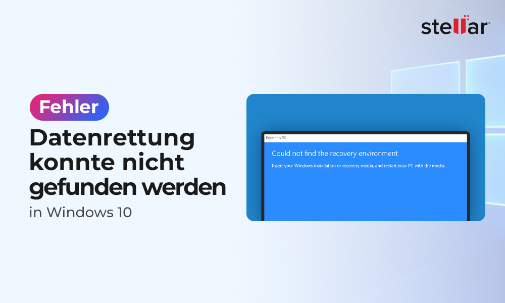 Fehler „Datenrettung konnte nicht gefunden werden“ in Windows 10