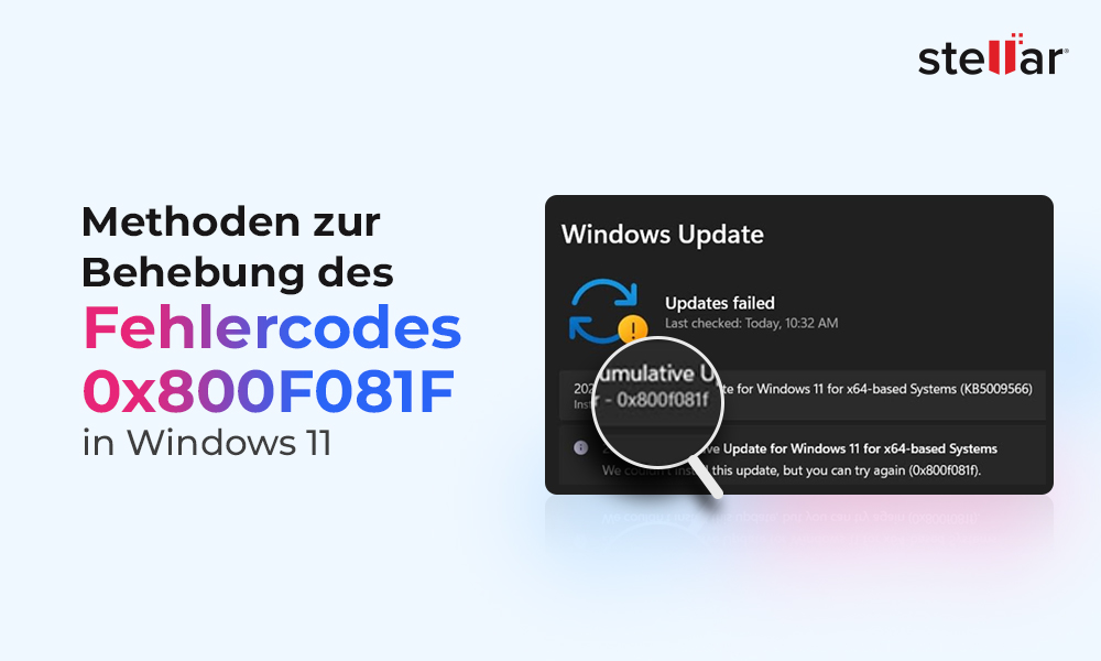 Methoden zur Behebung des Fehlercodes 0x800F081F in Windows 11