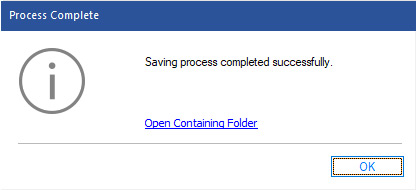 saving Process Completed successfully