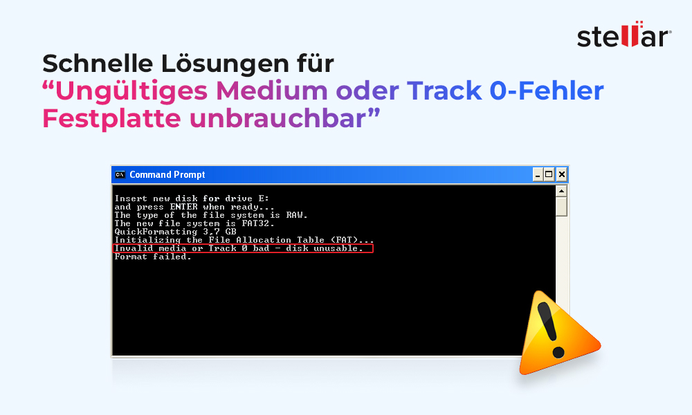 Schnelle Lösungen für „Ungültiges Medium oder Track 0-Fehler – Festplatte unbrauchbar”