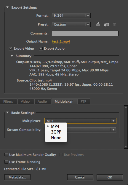 Adobe Media Encoder