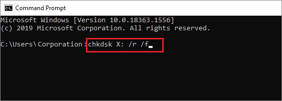 chkdsk in cmd