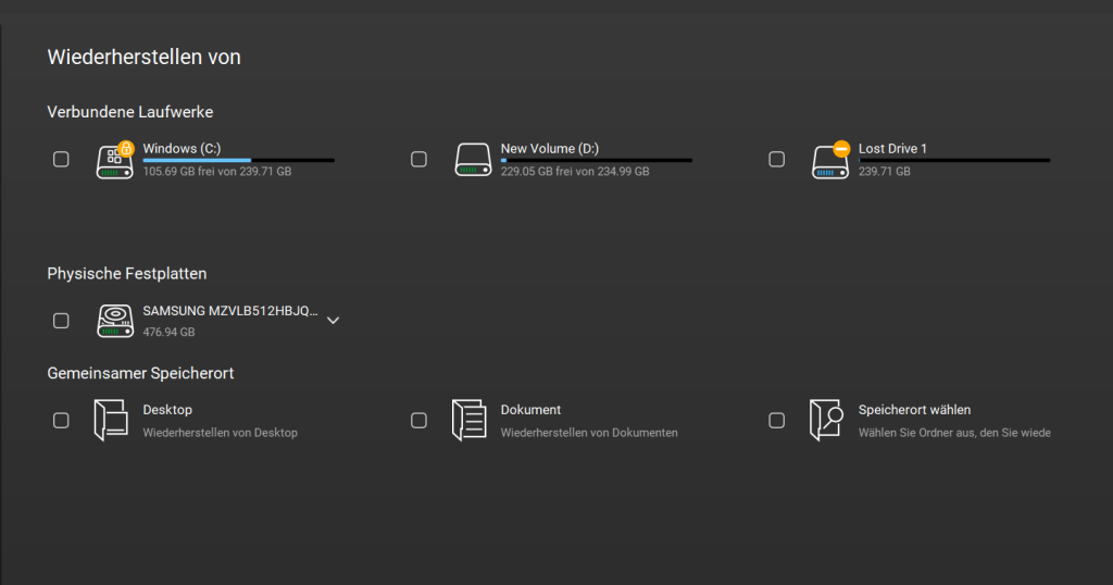 Wiederherstellen von