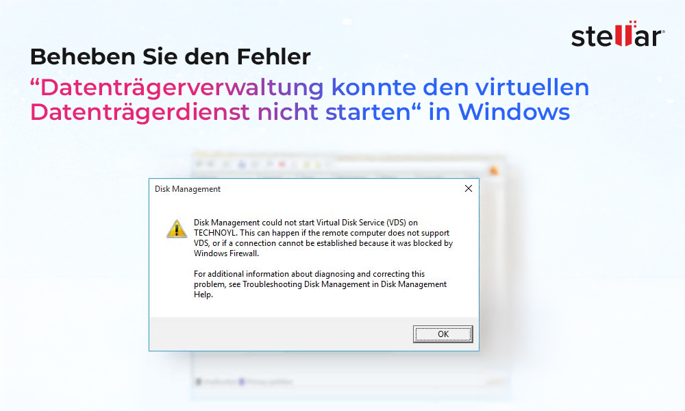 Beheben Sie den Fehler „Datenträgerverwaltung konnte den virtuellen Datenträgerdienst nicht starten“ in Windows