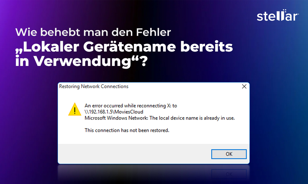 Wie behebt man den Fehler „Lokaler Gerätename bereits in Verwendung“?