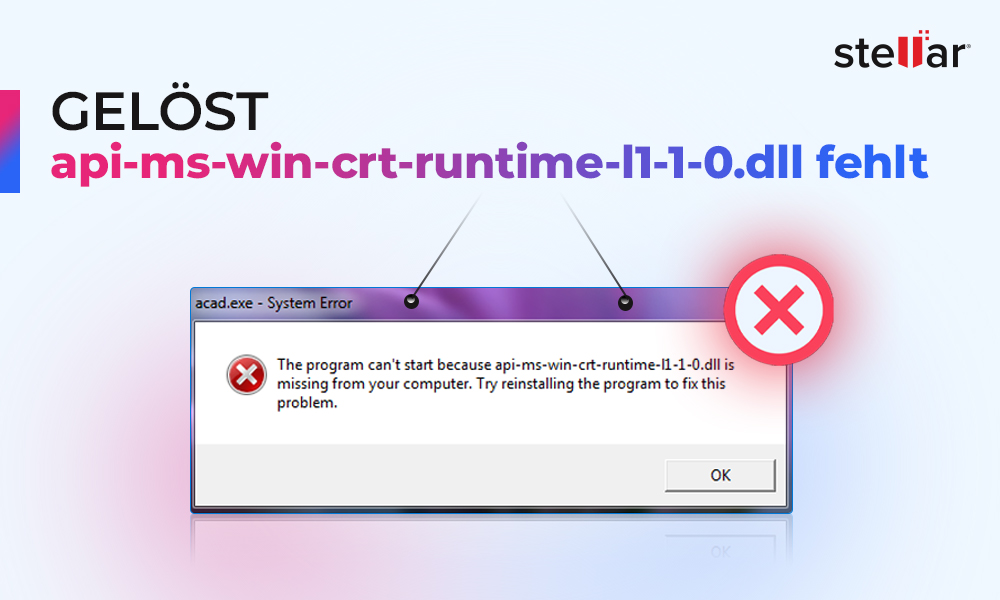 [GELÖST] – api-ms-win-crt-runtime-l1-1-0.dll fehlt