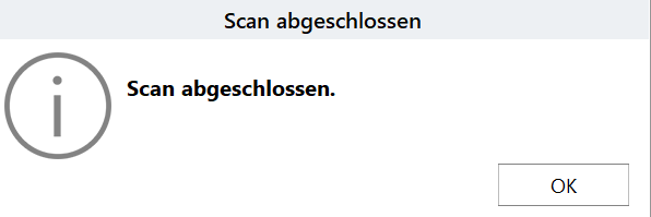 Scan Abgeschlossen