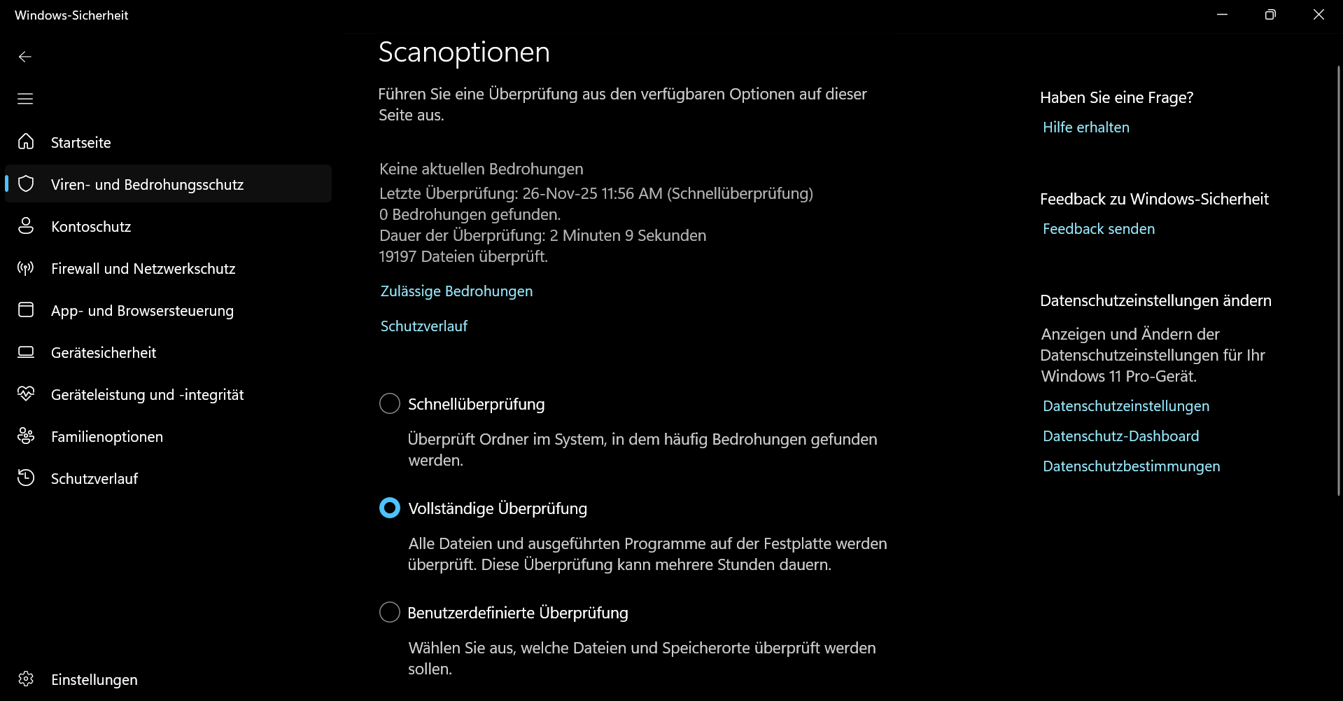 Vollst&auml;ndiger Scan