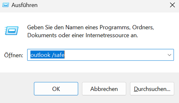 Outlook /safe
