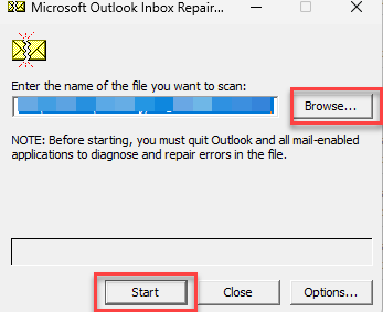 2 choose the PST file