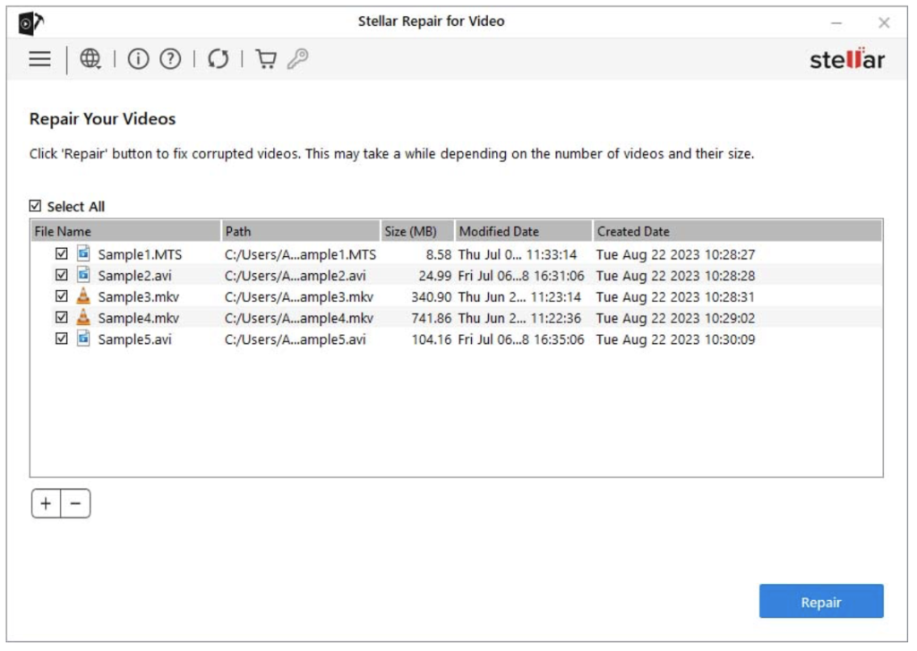 list of Repair Videos