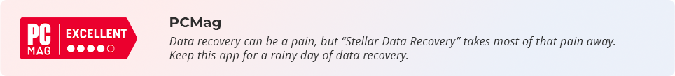 PCMag rates Stellar Data Recovery 