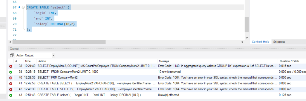 resolved-1064-by-adding-reserved-word-with-quote