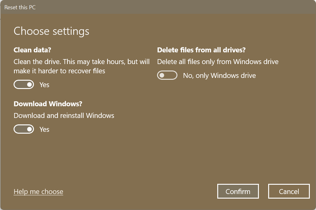 Toggle on Clean data