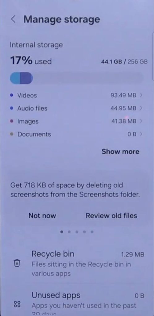 Retry the transfer after freeing up space