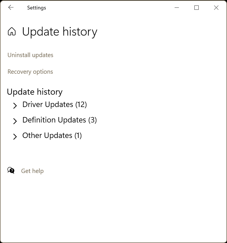 Click Uninstall updates