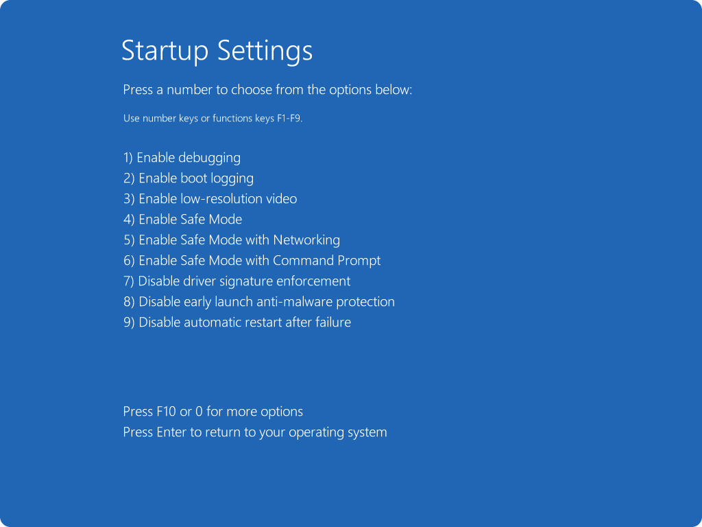 Select Safe Mode with Networking