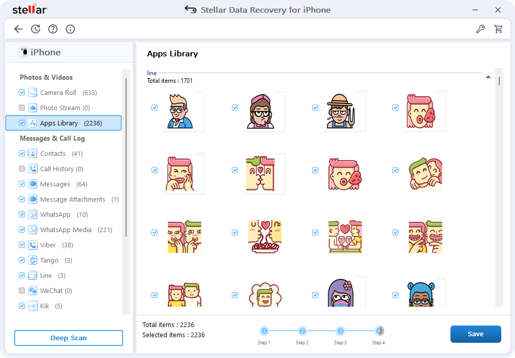 Stellar Data Recovery for iPhone - preview backup files