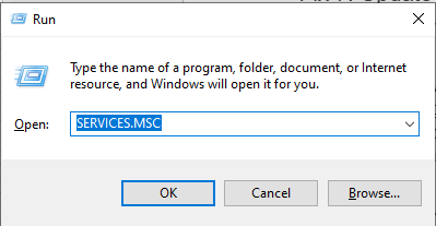 services.msc in Windows