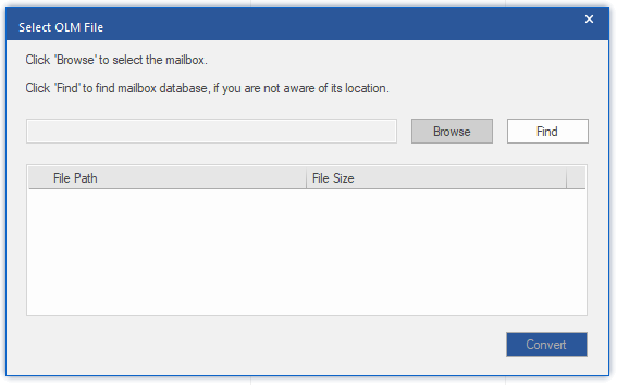 click on browse to select the olm file