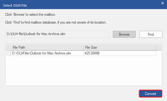 convert olm to pst format