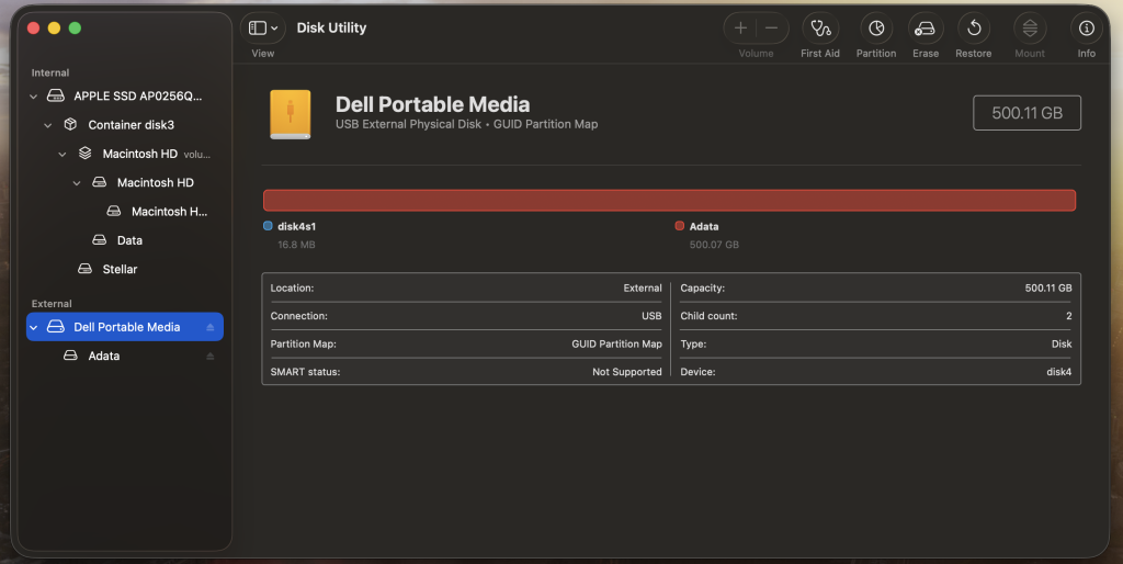 open disk utility