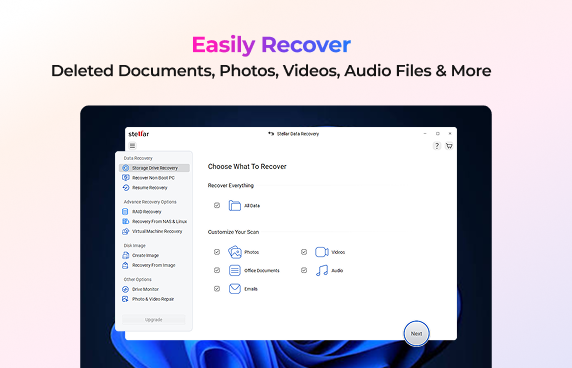 Lost or deleted data recovery