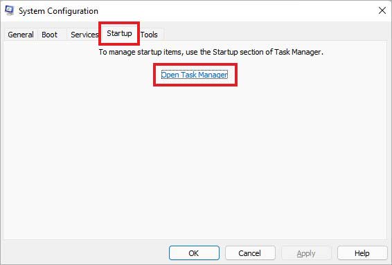 open task manager