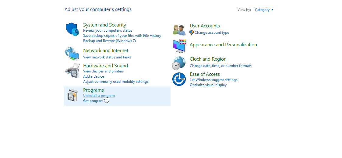 Pannello di controllo per riparare ms outlook