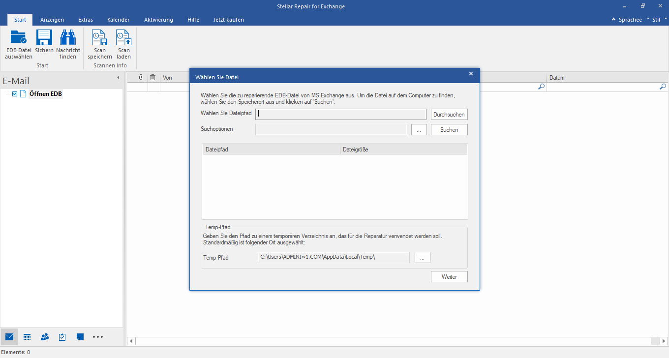 Exchange Repair Tool zum Reparieren beschädigter EDB