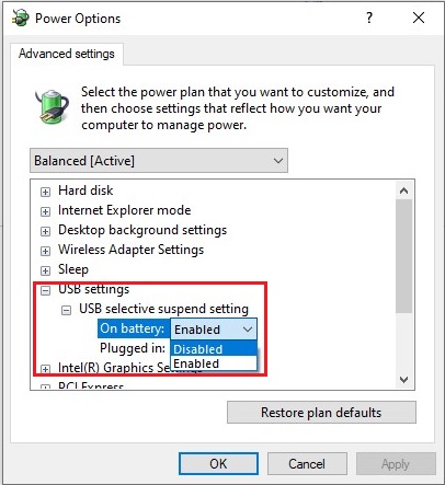 disable usb suspend settings to fix the usbxhci.sys bsod