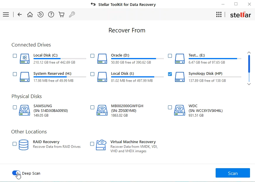 stellar toolkit für die Datenrettung