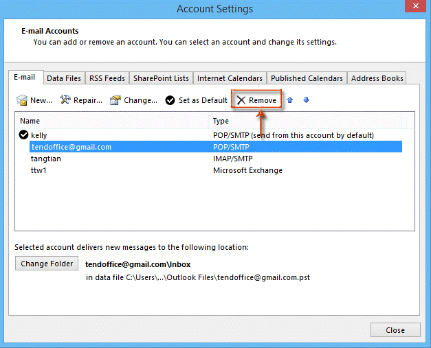 remove-the-email-account-from-the-outlook-5