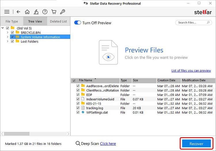 recover the files from a gpt protective partition