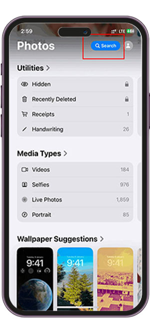 Photos-app-search-bar