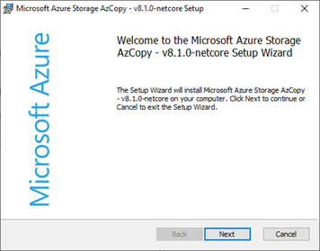 Click Download Azure AzCopy and Install it