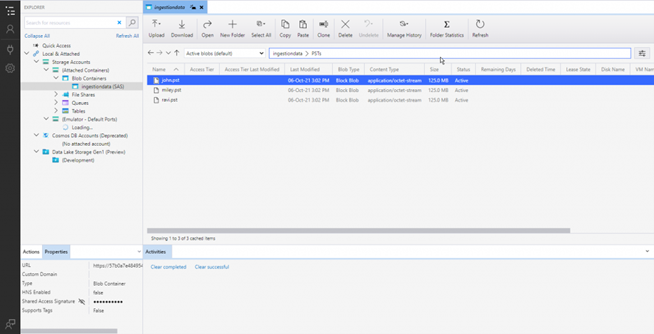 you can use Microsoft Azure Storage Explorer 