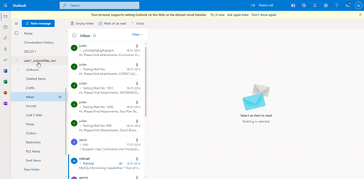  login to user’s Outlook account to check the data