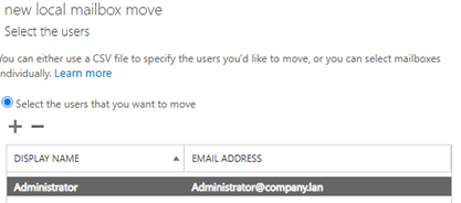 Click on the + (plus) button to add the user