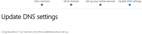 complete the domain setup