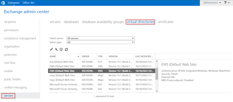 Open Exchange Admin Center 