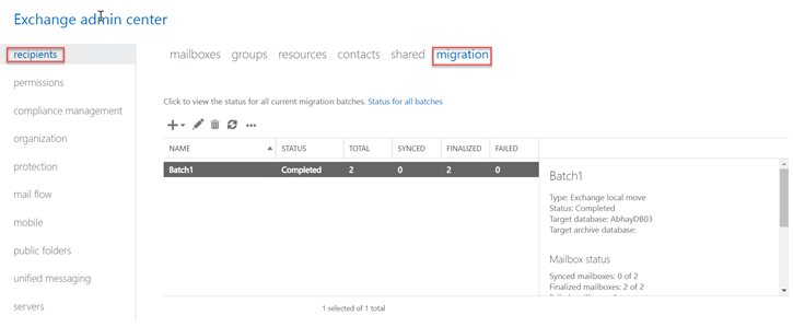Login to Exchange Admin Center