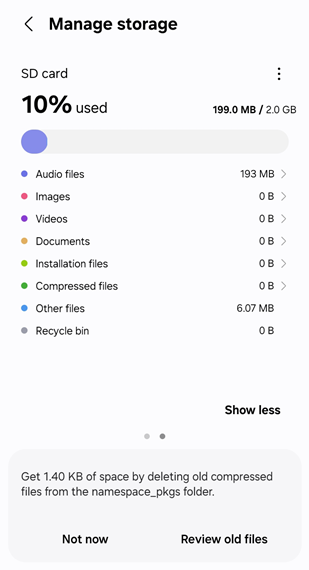 Manage External storage