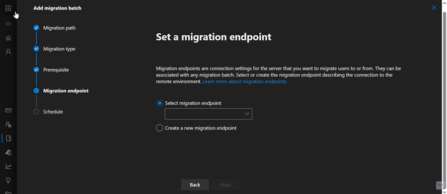 Use Hybrid Configuration Wizard to set an endpoint