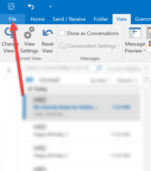 click File on the top-left corner