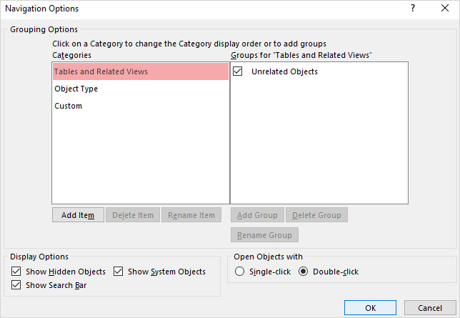 Select all the given options under the Display Options section