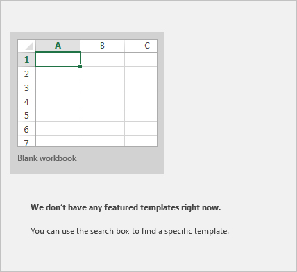 Click on Blank workbook